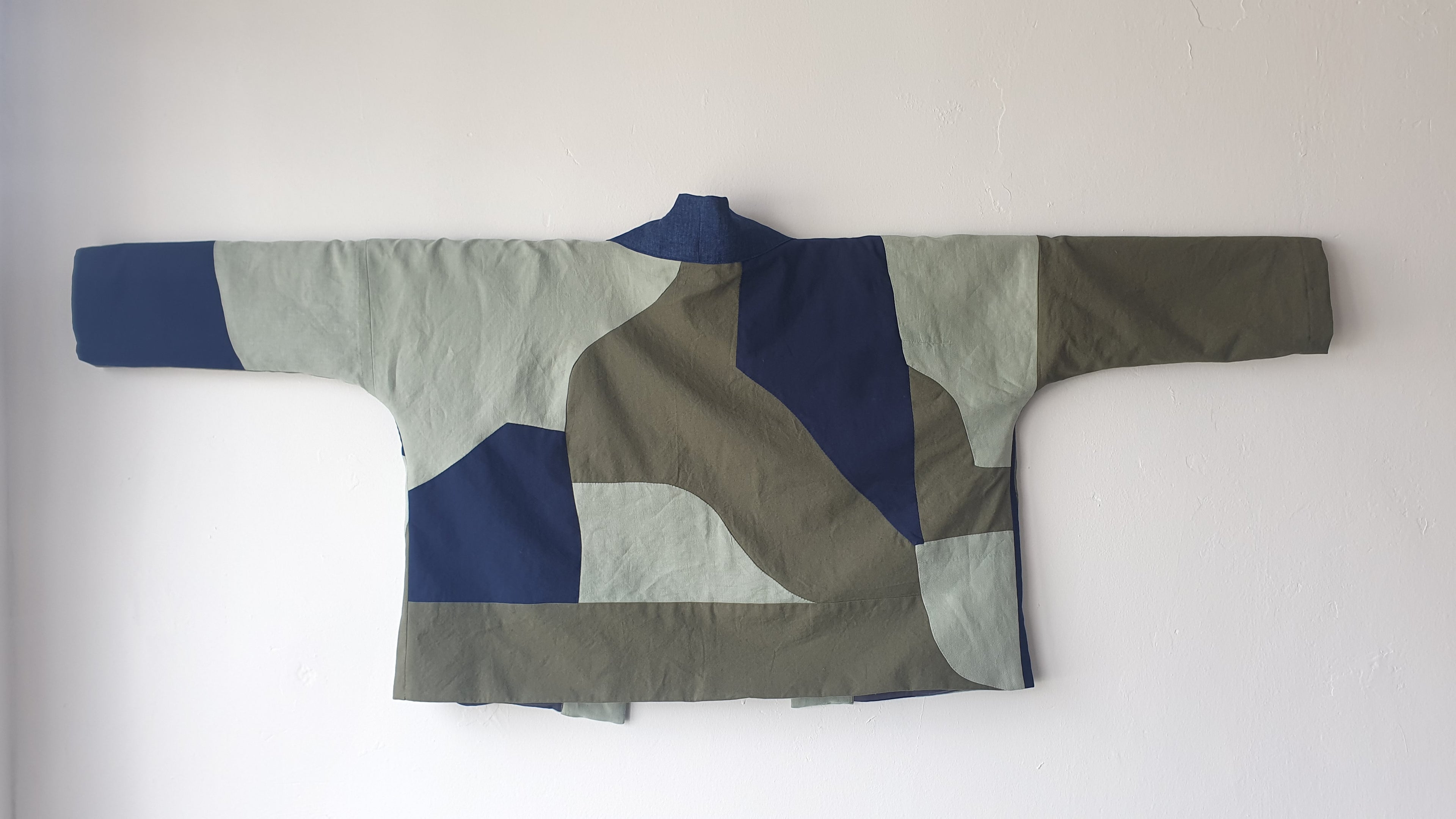 HAORI jacket sage & blue