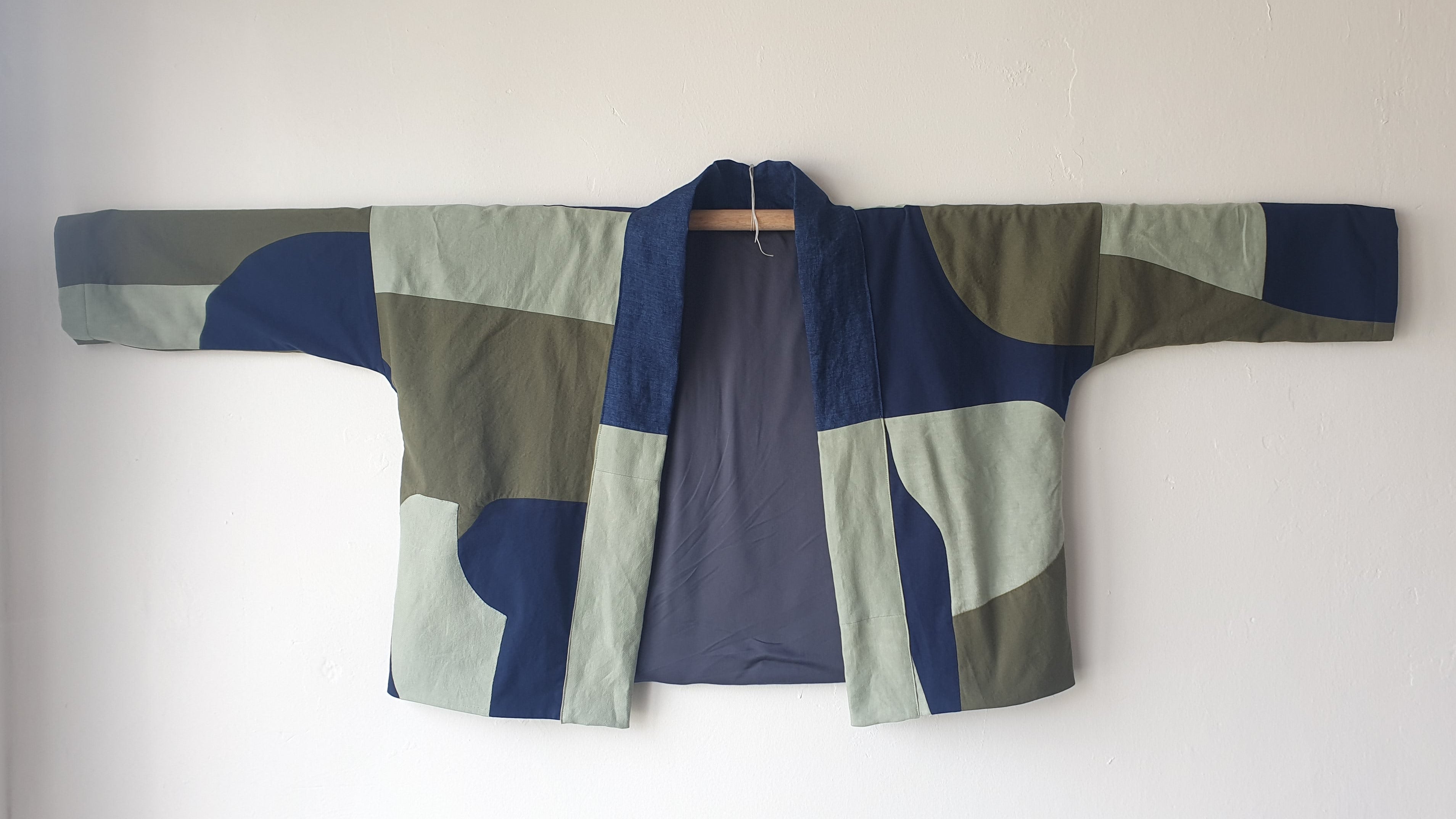 HAORI jacket sage & blue