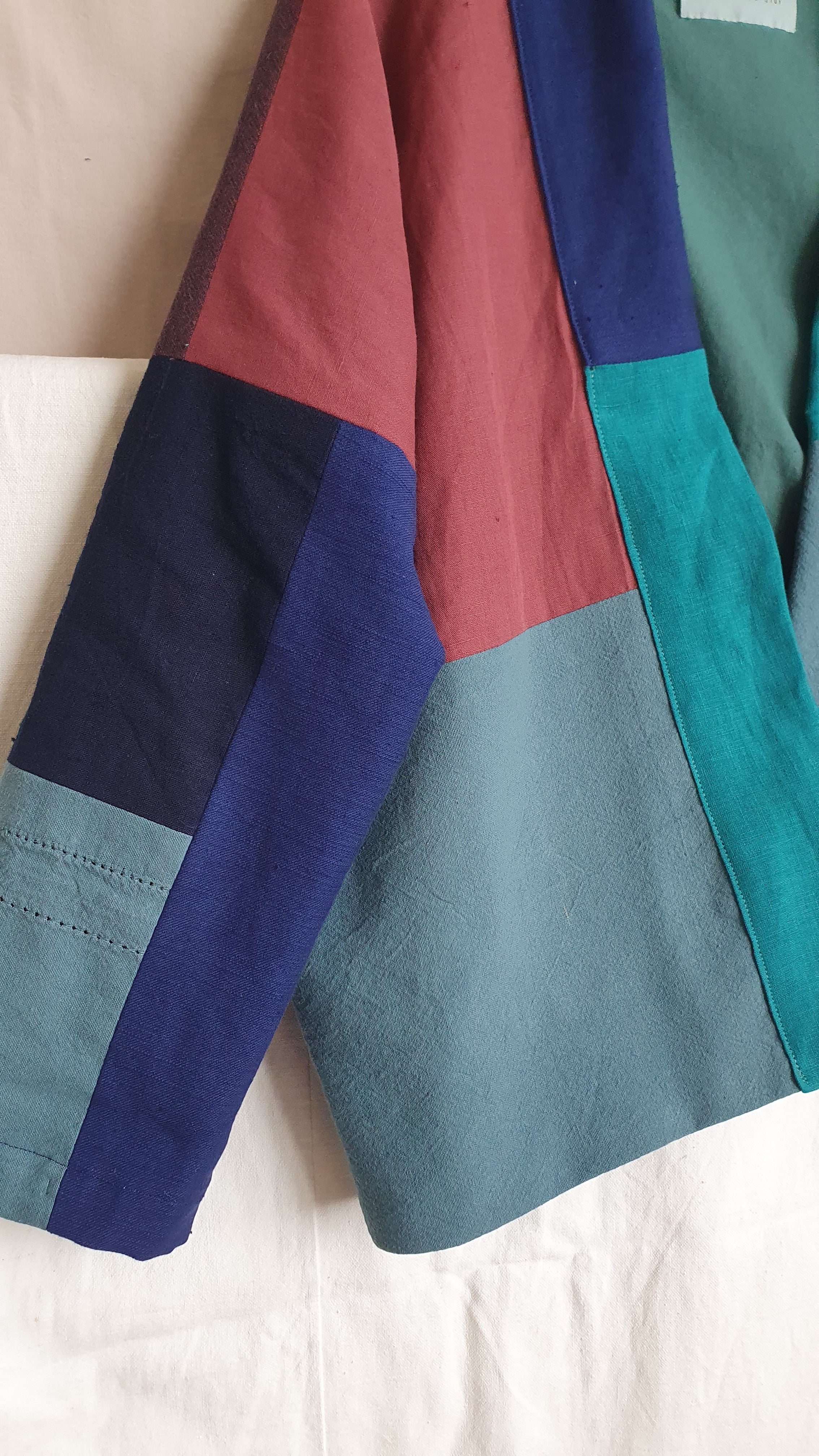 HAORI jacket maroon & teal