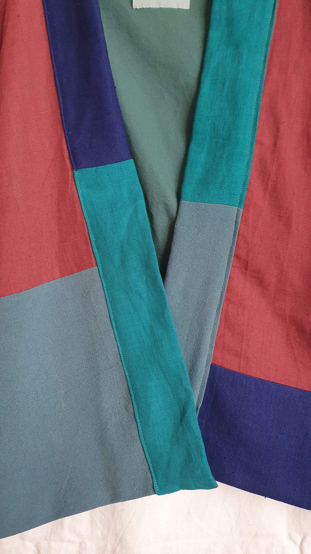HAORI jacket maroon & teal