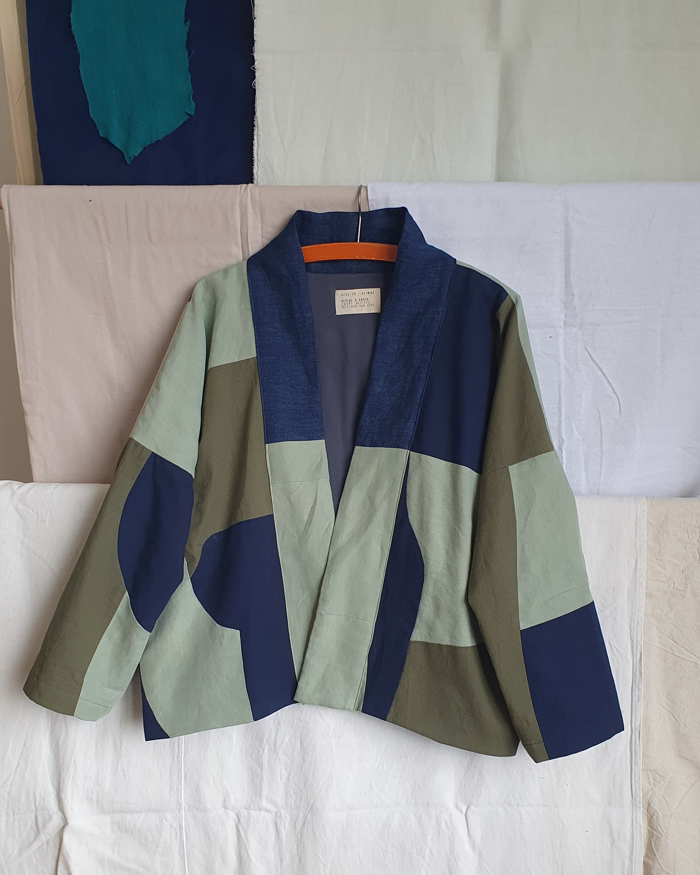 HAORI jacket sage & blue