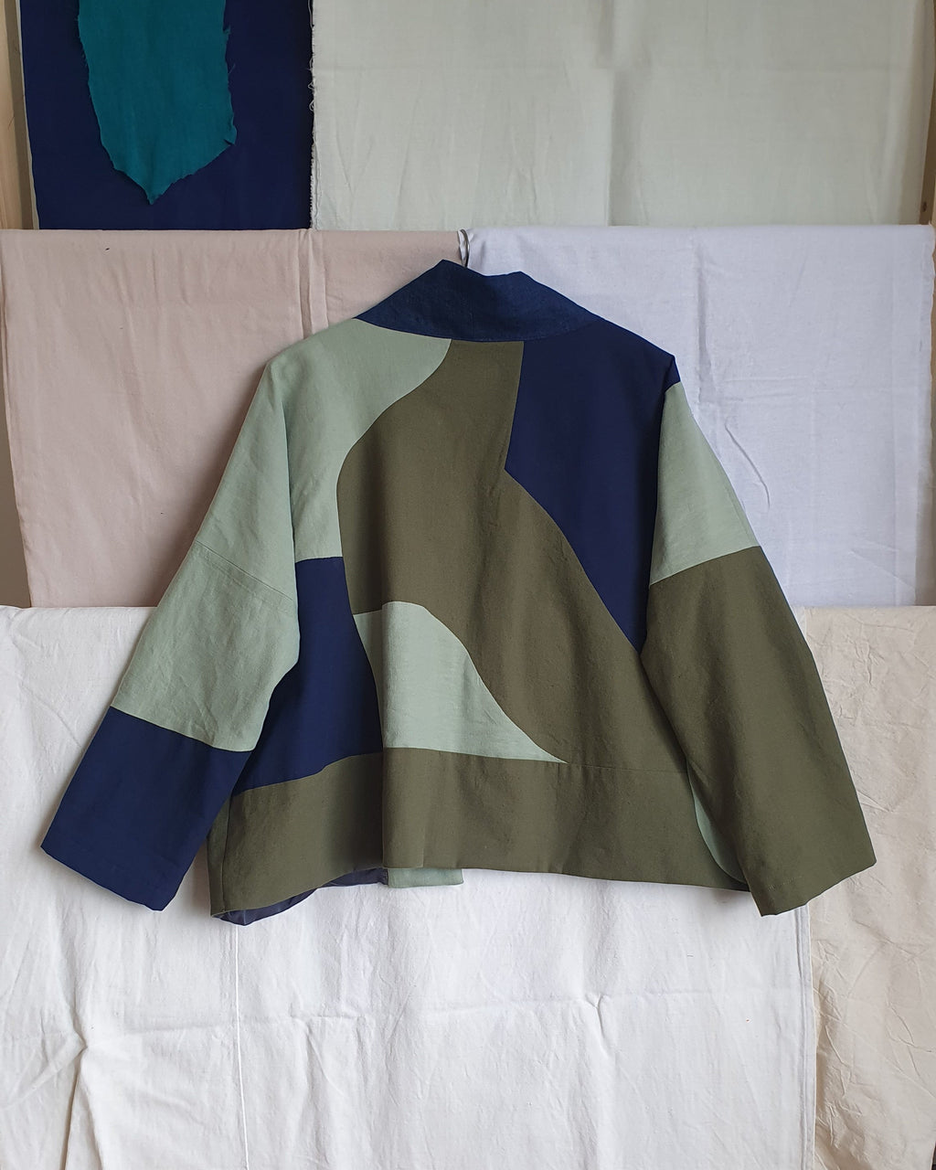 HAORI jacket sage & blue