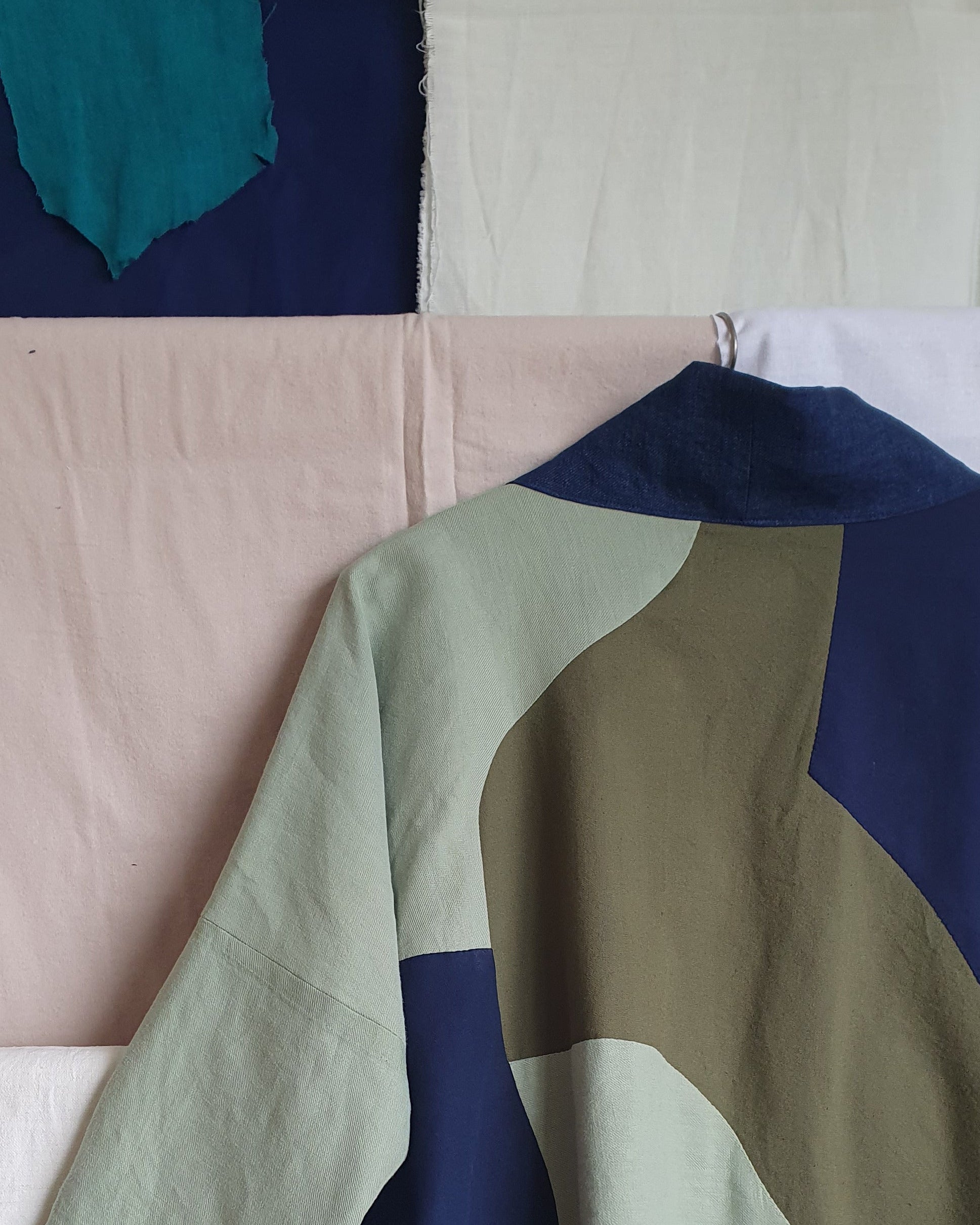 HAORI jacket sage & blue